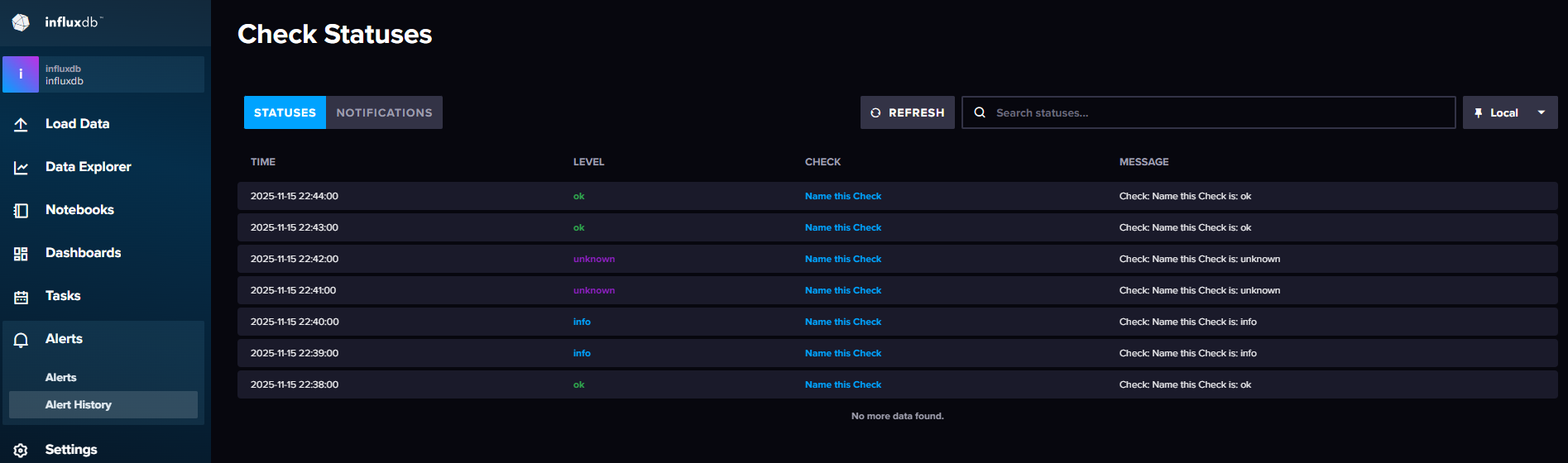 check规则历史数据